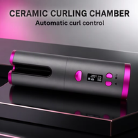 Lisseur automatique portable pour salon, hôtel, maison, voyage, tous types de cheveux, rechargeable par USB, 6 réglages de chaleur