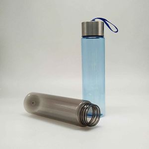 Plastic Water Bottle 500ml Bpa Free Food Safe <b>Reusable</b> with Strap Screw-On Cap Minimalist Design Unisex Outdoor Use TA-4093 - Product Image 4