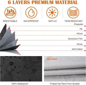Couverture de <span class=keywords><strong>pare</strong></span>-<span class=keywords><strong>brise</strong></span> de voiture pour la neige de glace Automobile Couverture de neige avec protecteur de miroir de fenêtre latérale - Product Image 3