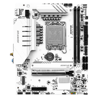 Carte mère JGINYUE B760M-K WiFi LGA1700 DDR4 4800MHz 10 Phases d'alimentation 2x M.2 NVMe 4.0 WiFi 6 AX201 intégré RGB M-ATX pour PC de bureau