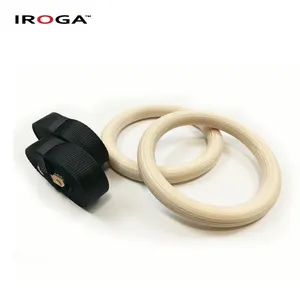 Iroga tập thể dục gỗ phòng tập thể dục Vòng thể dục dụng cụ nhẫn với biểu tượng tùy chỉnh