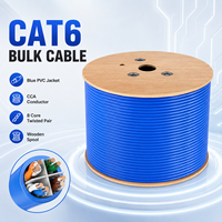 Cable CAT6 de 1 Gbps y 250 MHz, Cable Ethernet LAN para Interiores, Conductor CCA, Separador Cruzado, para Configuración de Red en Oficinas y Hogares