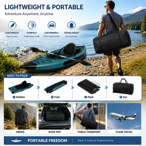 Kayak inflable de pesca con pedales, tipo sit-on-top, para dos personas, con tecnología Drop Stitch, canoa de río, en venta. - Product Image 6
