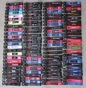 Individuelles Logo Pfeife-Schlüsselanhänger / Personalisierter Motorrad-Schlüsselring Schlüsselbänder Polyester Halloween Handy-Schlüsselband Kurzes Handgelenkband - Product Image 3