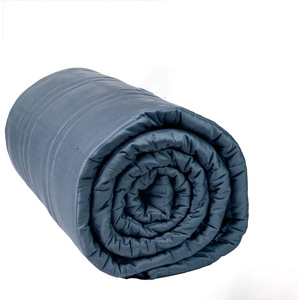 Couverture lestée en fibre de bambou, 120 lb, gris pierre, couleur unie, pour une utilisation au printemps et en automne - Product Image 3