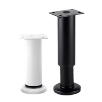 Pied de table télescopique réglable en acier laminé à froid pour meubles pour salle à manger, cuisine, pieds de support pour café
