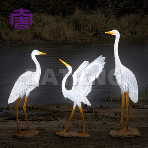 Lámpara de neón LED personalizada para exteriores con forma de garza 3D, IP65, de resina transparente y fibra de vidrio para iluminación de jardín, luces decorativas. - Product Image 2