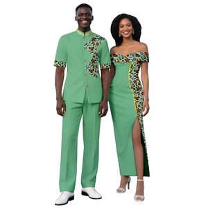 Ensemble <span class=keywords><strong>chemise</strong></span> et pantalon pour <span class=keywords><strong>homme</strong></span> en coton imprimé wax africain 2025, costumes de <span class=keywords><strong>mariage</strong></span> traditionnels africains - Product Image 4