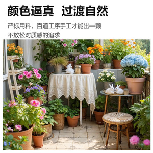 Hortensias Artificiales, Plantas de Caña en Flor, PVC Suave, Decoración de Interiores, Estilo Bonsái, 49 Bonsáis Explosivos - Product Image 3