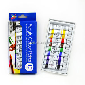 Juego <span class=keywords><strong>de</strong></span> <span class=keywords><strong>Pintura</strong></span> <span class=keywords><strong>Acrílica</strong></span> <span class=keywords><strong>de</strong></span> 12 Colores con 4 Pinceles y Paleta, Materiales <span class=keywords><strong>de</strong></span> Arte para Principiantes, Estudiantes, Niños, <span class=keywords><strong>Pintura</strong></span> DIY - Product Image 3