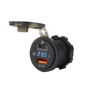 <span class=keywords><strong>Chargeur</strong></span> de <span class=keywords><strong>voiture</strong></span> USB 12V 24V étanche IP65, adaptateur de charge rapide robuste pour automobile, camion, bateau, moto - Product Image 1