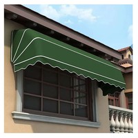 Toldo Semicircular Tipo Arc de Aluminio con Lona Acrílica, Manual, Impermeable y Retráctil para Patio, Puerta o Ventana