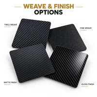 Feuille de composite carbone brillant à armature multiple, fabriquée sur mesure pour composants décoratifs, feuille de fibre de carbone