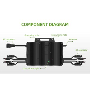 रेडपल्स 2000w ac स्मार्ट वाई-फाई जाल माइक्रो इन्वर्टर 4 एमबीप्टी हाइब्रिड ऑन-ग्रिड सौर प्रणाली 55hz बालकनी pv होम उपयोग सिंगल ip67 99.8% - Product Image 2