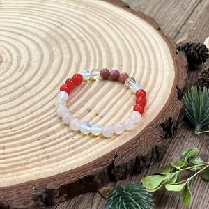 Bracelet en pierre naturelle avec perles de verre colorées, pour une mentalité d'abondance, partenaire logistique fiable pour les grossistes, regroupement de produits - Product Image 4