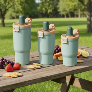 Nueva Botella de Agua Aislada de Acero Inoxidable, a Prueba de Fugas, Libre de BPA, 40 oz, Apta para Lavavajillas, con Pajita para Niños y Deportes - Product Image 3