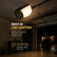 Ouvre-porte de garage intelligent Sciensdy-CK 600N-1200N avec lumière LED intégrée, compact et léger, installation facile