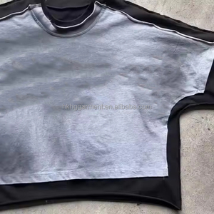 เสื้อยืดลำลองผู้ชายผ้าฝ้ายแท้ 100% แบบสั่งทำพิเศษ ทรงบ็อกซี่ฟิต ซักย้อมสีแบบ Dirty Washed สองชั้น สีสันหลากหลาย - Product Image 2