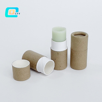 Contenant de bâtonnet déodorant biodégradable et écologique personnalisé, tube en papier mini baume à lèvres 0,2 OZ, emballage pour parfum, poudre libre