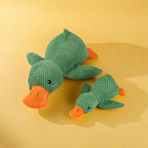 Nuovissimo giocattolo per cani calmanti per cani, rosa giallo, infrangibile, giocattolo per cani di peluche, per masticatori aggressivi, resistenti ai giocattoli per cani da anatra - Product Image 4