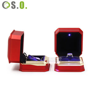 Plastic LED Light <b>box</b> <b>Blue</b> Red Custom Logo Plastic Jewelry <b>Box</b> - Product Image 5