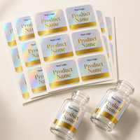 Étiquettes autocollantes personnalisées en différents matériaux pour flacons d'emballage de dispositifs médicaux en verre de 3 ml, 5 ml, 10 ml