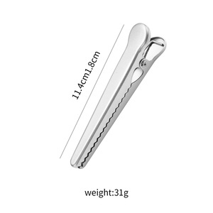 Clips de sellado de mordaza de acero inoxidable Clips de cocodrilo de acero inoxidable Clips de sellado de bolsas para aperitivos, pan, café, bolsa de comida - Product Image 6
