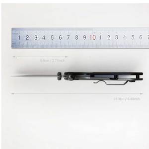 Couteau de poche pliant gris à lame Aus8 japonaise en titane de marque fiable de Taiwan pour l'exportation - Product Image 2