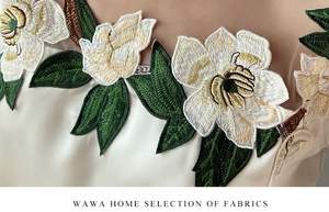 2023年秋Mingyuanfeng重工業メッシュスプライスサテン刺繍レディースシャツの卸売 - Product Image 6