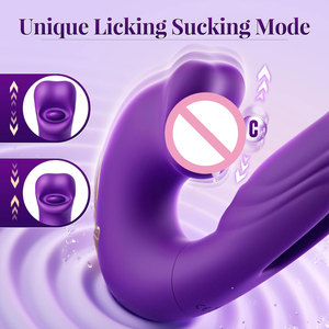 Vibrador con Estimulación de Clítoris y Lengua, Doble Estimulación, Masajeador de Punto G, Vibración Potente, Juguetes Sexuales para Mujeres - Product Image 6