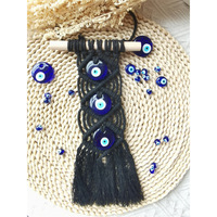 Tapisserie en coton tissé de style INS faite à la main pendentif bohème bleu oeil décoration murale objets décoratifs pour la maison moderne