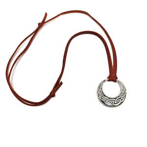 Beliebter Retro-Wikinger Kreisanhänger WZU122 Verstellbare PU-Halskette im Norwegischen Nordischen Stil Werbeartikel Geschenk - Product Image 4