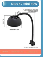 NUEVA Lámpara LED para Acuarios NooPsyche K7 Mini de Alto Rendimiento con Control por WiFi a través de Aplicación, Espectro Completo para el Crecimiento de Corales, 60W