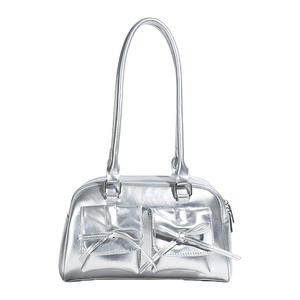 Bolso de Hombro Estilo Ballet para Mujer, Novedad 2025, con Cremallera, Lazo de PU, para Moda, Bandolera - Product Image 6