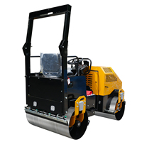 Rouleau compresseur hydraulique vibrant à double tambour, mini-rouleau compresseur de sol, compacteur d'asphalte pour la construction routière
