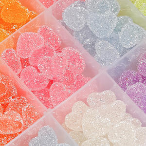 Hot Selling Cute Love Shape <b>Clay</b> Acrylic Sugar <b>Beads</b> for <b>Bracelet</b> Phone Case Beadable Keychain Jewelry Making - Product Image 2