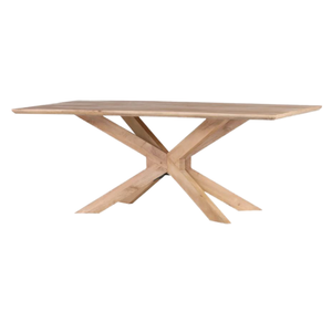 Table à manger rectangulaire pliable en bois massif moderne pour appartement/villa/atelier - Meubles de salle à manger élégants et durables - Product Image 1