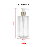Bouteille de lait corporel translucide 350 ml 400 ml, bouteille de shampoing et d'après-shampoing, bouteille de lavage et de soin haut de gamme en plastique pour hôtel