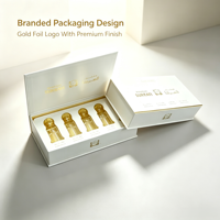 Boîte cadeau en carton rigide écologique personnalisée avec logo pour l'emballage d'huile cosmétique Attar en gros