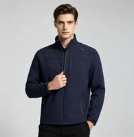 Veste Softshell Épaisse Imperméable Coupe-Vent pour Homme avec Col Montant, Poches Zippées et Panneaux Plaqués – Idéale pour la Randonnée, le Travail et les Loisirs en Hiver