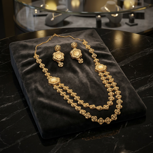 Vente en gros de bijoux longs de style Dubaï en or rempli 14K18K24K, design turc traditionnel, bijoux de mode, Oro Joyeria - Product Image 2