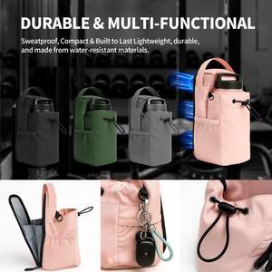 Sac de sport magnétique avec porte-bouteille d'eau, sac de rangement pour téléphone portable, résistant à l'usure, pratique - Product Image 6