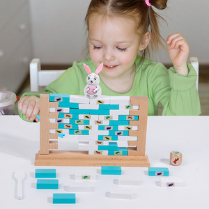 Scegli un giocattolo in legno di mattoni pila di puzzle per bambini blocchi di costruzione laminati ad alto equilibrio - Product Image 4