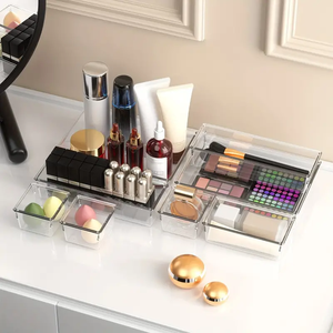 Set Organizer Cassetto Multifunzionale Trasparente <span class=keywords><strong>per</strong></span> Cucina, Spezie e Posate, Modulare e Impilabile - Product Image 3
