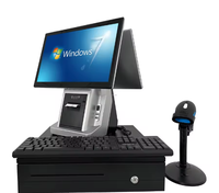 Venta de sistemas POS populares, sistema de facturación, contador de pago de máquina con impresora interna y software POS para grandes almacenes