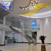 Rampe en verre LED, escalier en colimaçon en acier inoxydable pour usage intérieur, appartements, villas - Marque Maist, fabriqué en Chine, respectueux de l'environnement