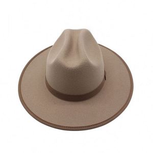 Sombreros Fedora Panamá de Ala Ancha para Mujer, de Fieltro, Ecológicos, Casuales, para Invierno, con Logotipo Personalizado, de Alta Calidad, OEM - Product Image 1