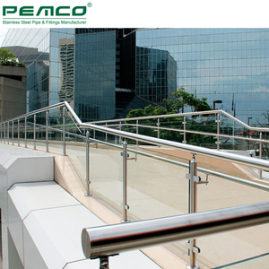 Commercio all'ingrosso <span class=keywords><strong>Marciapiede</strong></span> Parco Giochi Ringhiera En Verre Nuovo Balaustra In Acciaio Inox Sistema di Prezzo Al Prezzo a Metro - Product Image 5
