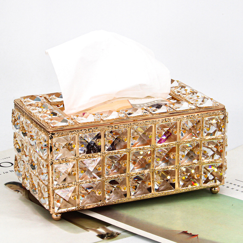 Baoblaze Rectangular Crystal Tissue Box Cover Decorative Toliet Paper Box Crystal Napkin Holder Golden Facial Tissue Holder for Bathroom/Dresser/Night Stand/Desk Baoblaze Rectangular Crystal Tissue Box Cover Decorative Toliet Paper Box Crystal Napkin Holder Golden Facial Tissue Holder for Bathroom/Dresser/Night Stand/Desk