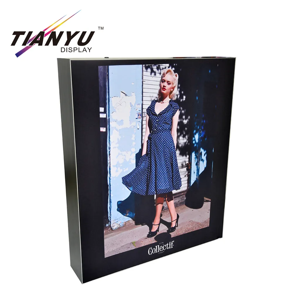 Tianyu tragbare Aluminium rahmen Spannung Stoff Werbung Led Sign Light Box Custom ized